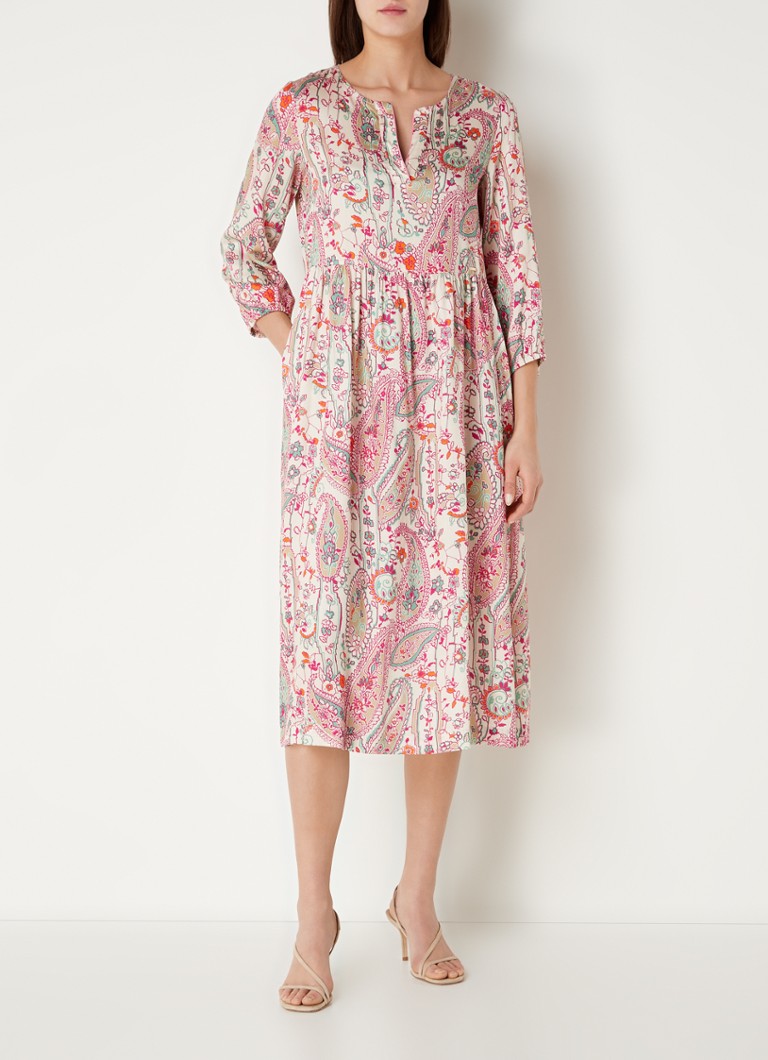 Vestido túnica midi Cinque Cidolina con estampado paisley