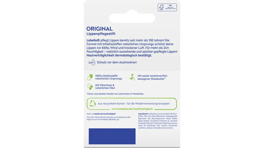 Labello Lippenpflege Original Doppelpack 11 ml