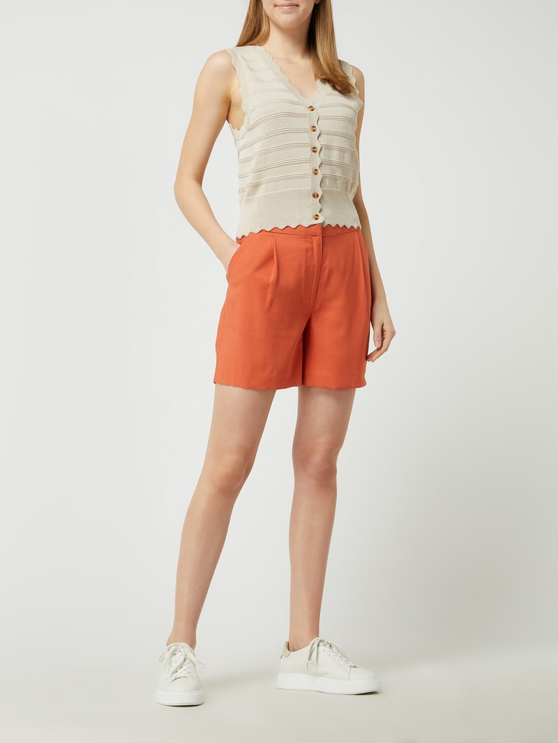 Shorts aus Viskosemischung Modell 'Anina' in orange
