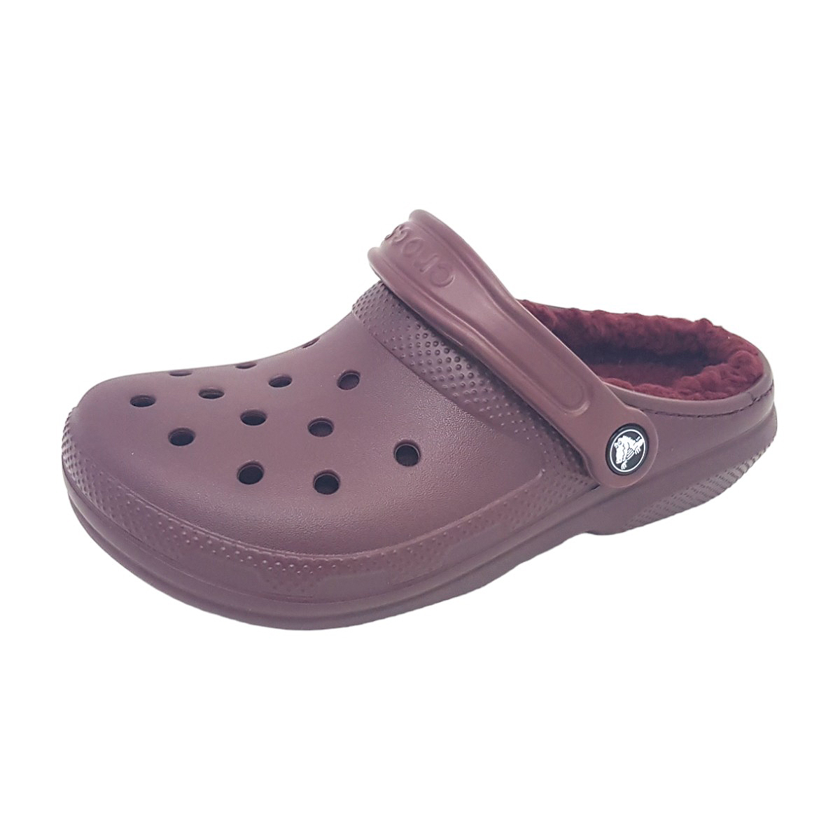 Crocs Classic Fuzz Lined Clog 203591 Rot 6WD Daru Cherry