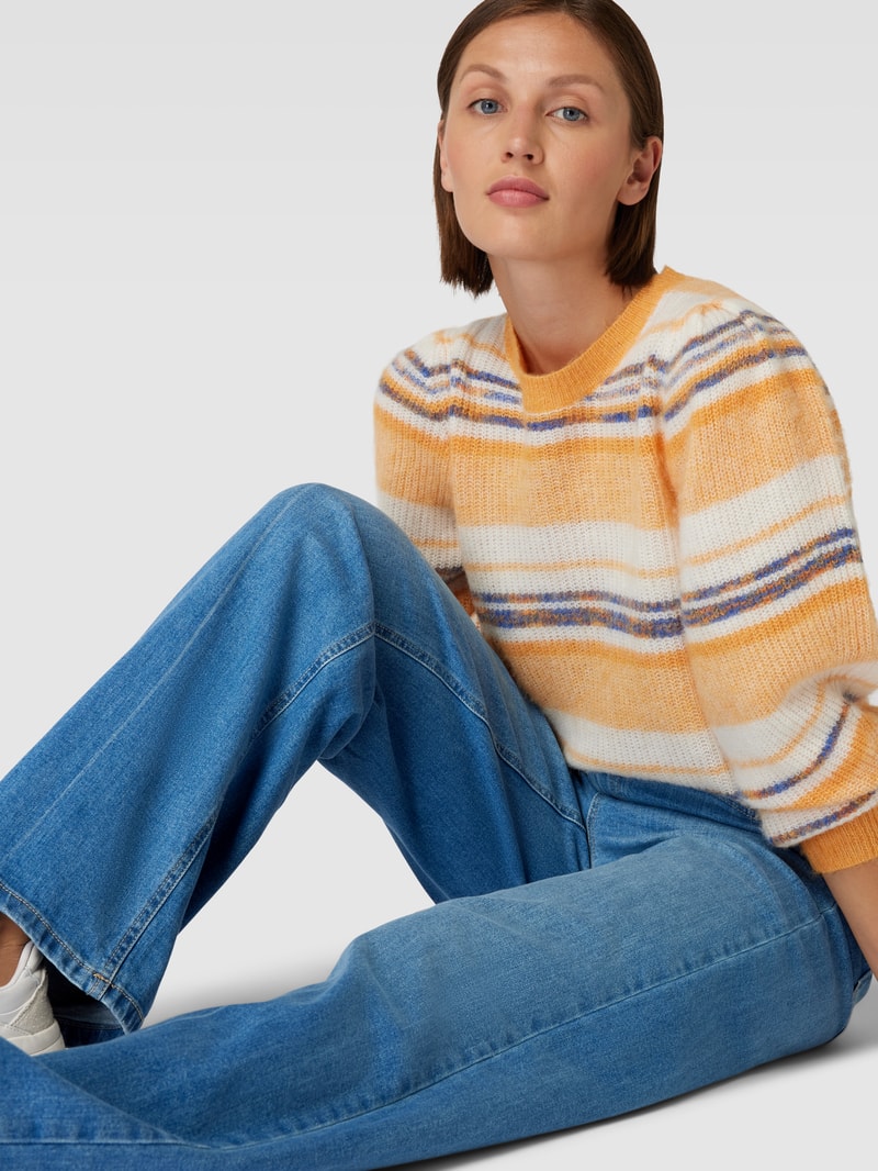 Jeans mit Label-Patch Modell 'Miberta' in bleu