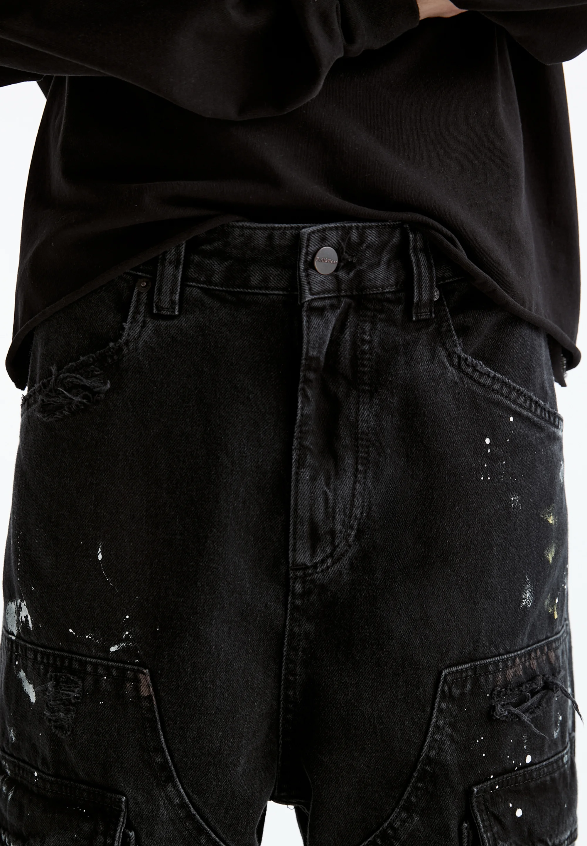 PULL&BEAR MULTIBOLSILLO - Vaqueros pitillo