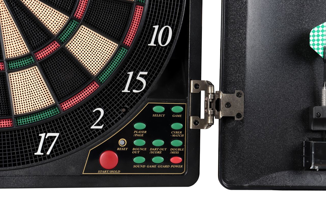 L.A. Sports Elektronische Dartscheibe 1-16 Spieler für Soft-Dart-Pfeile Kabinett Dartschrank