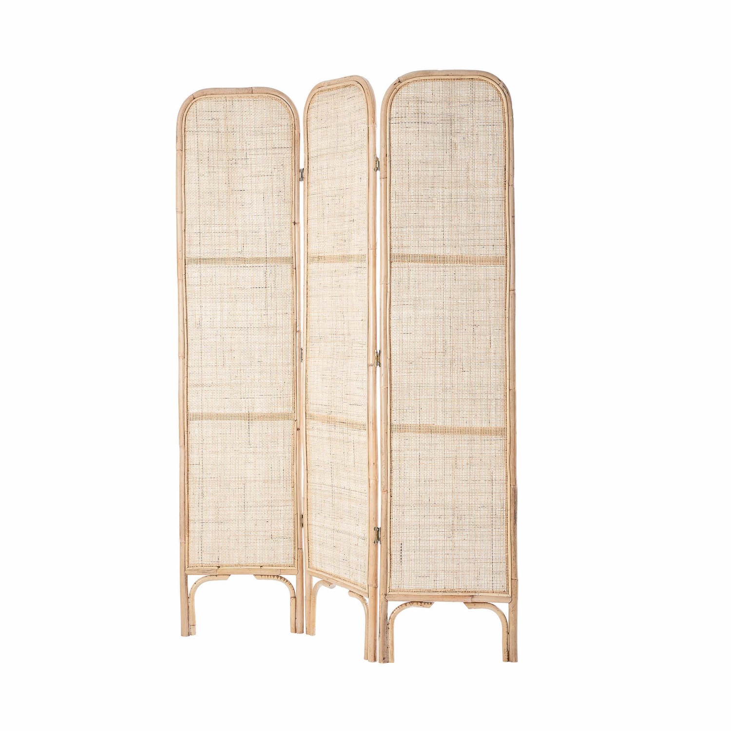 BOHO LOUNGE Paravent aus Rattan L 120 x H 180cm