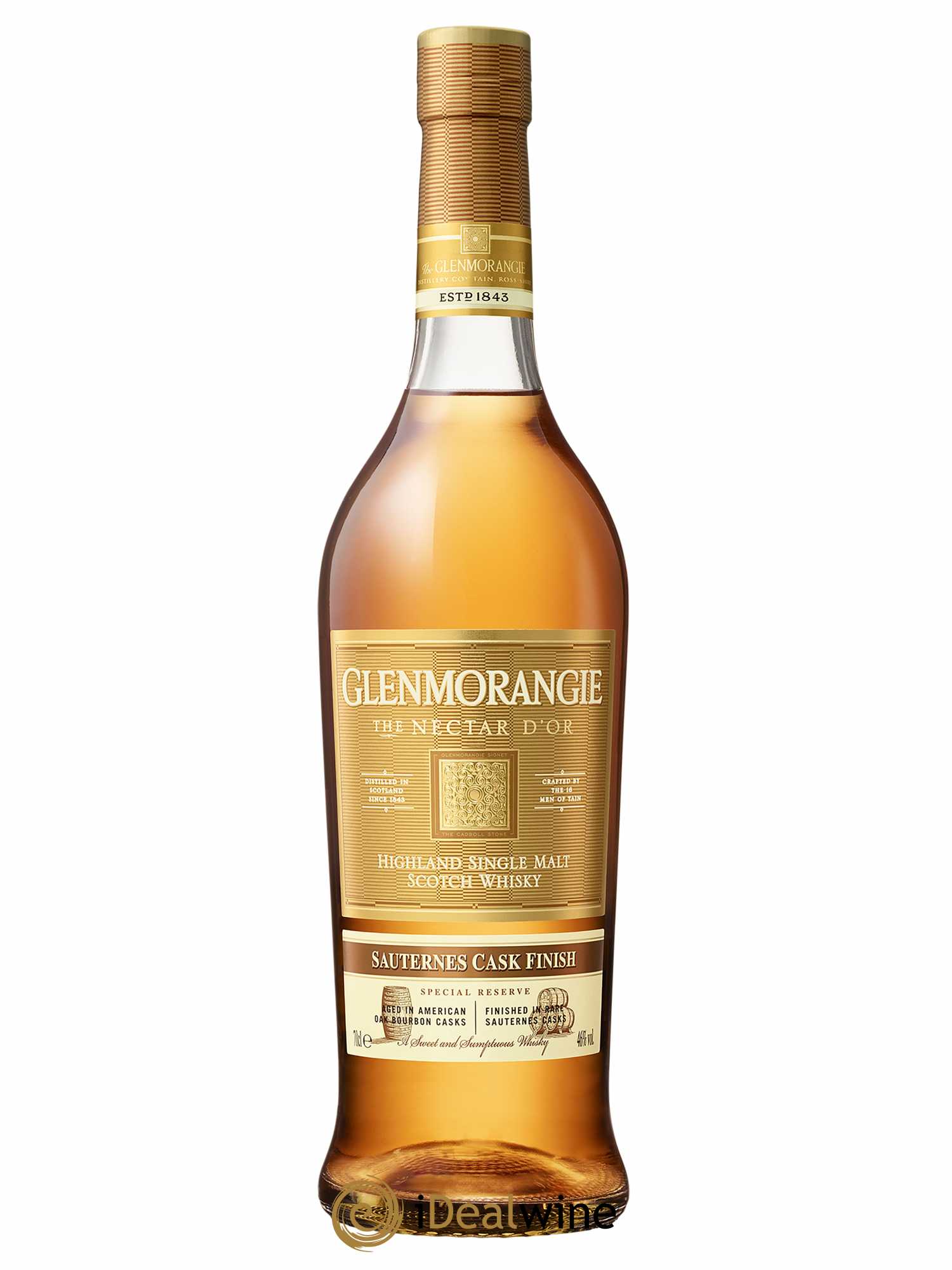 Whisky Glenmorangie Nectar d'Or Sauternes Cask Finish Extra Matured (70cl)  - Lot de 1 Bouteille