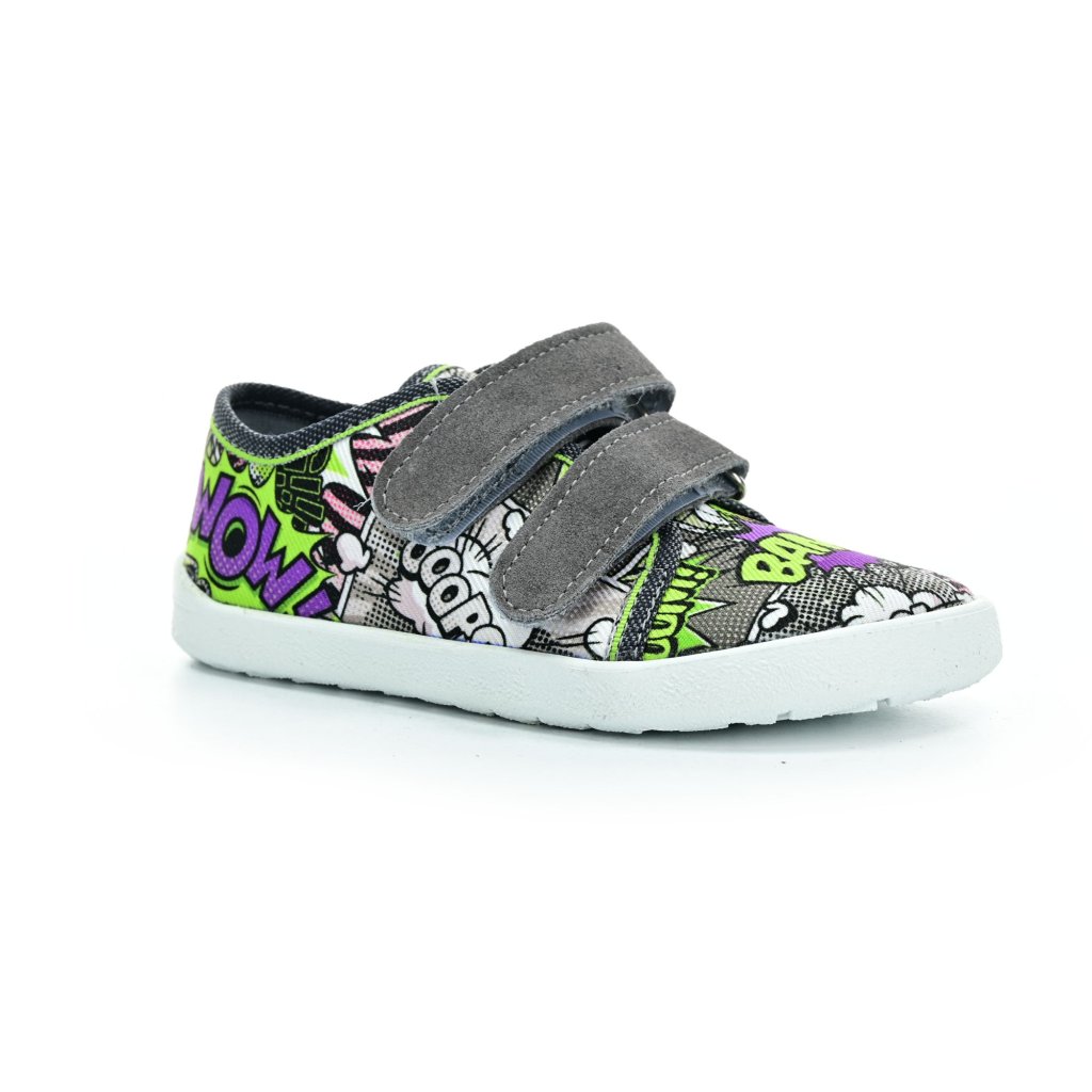 Ef Seledyn Graffiti schwarze Barfußsneaker