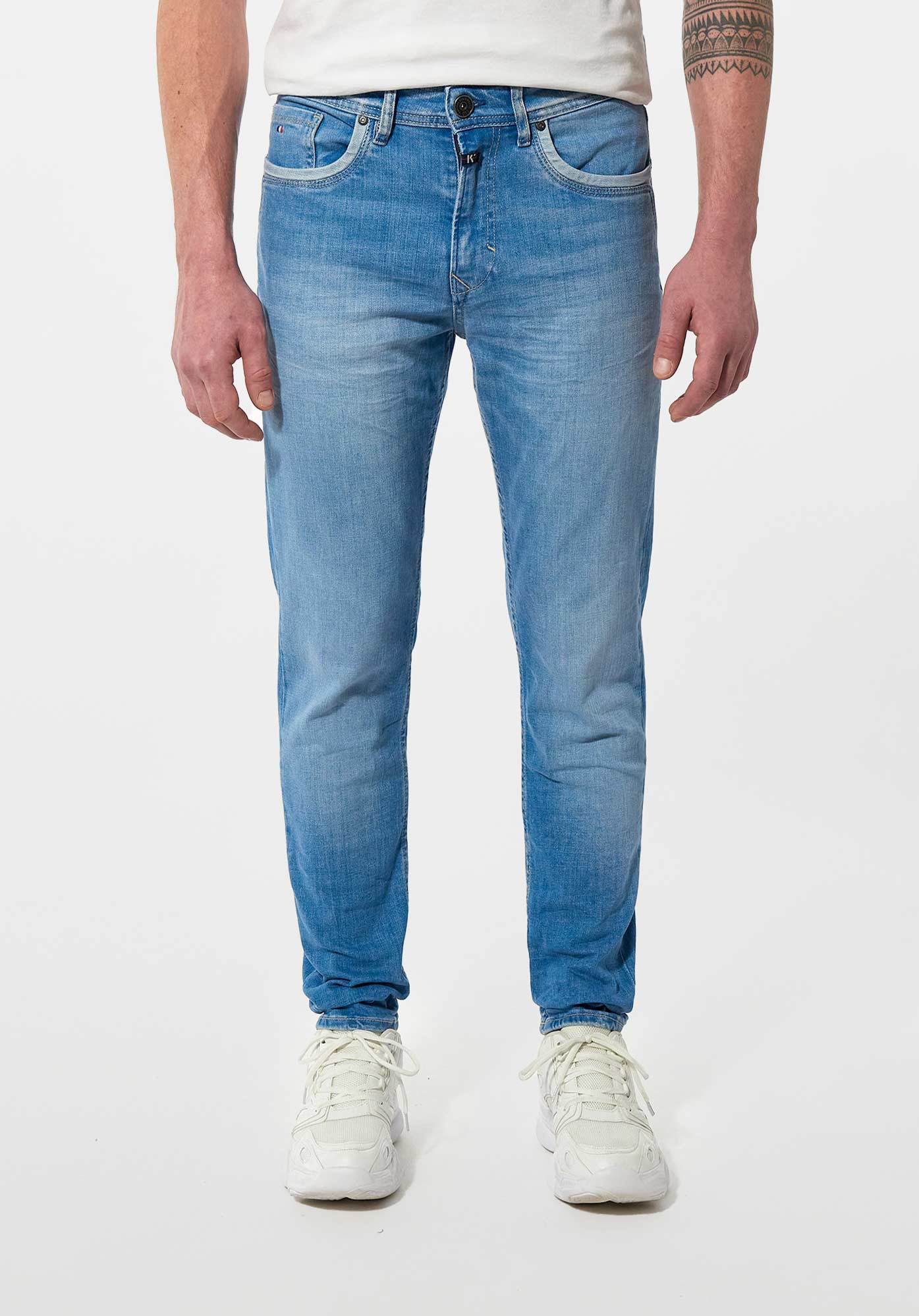 IKENA  Jean slim bleu clair Homme
