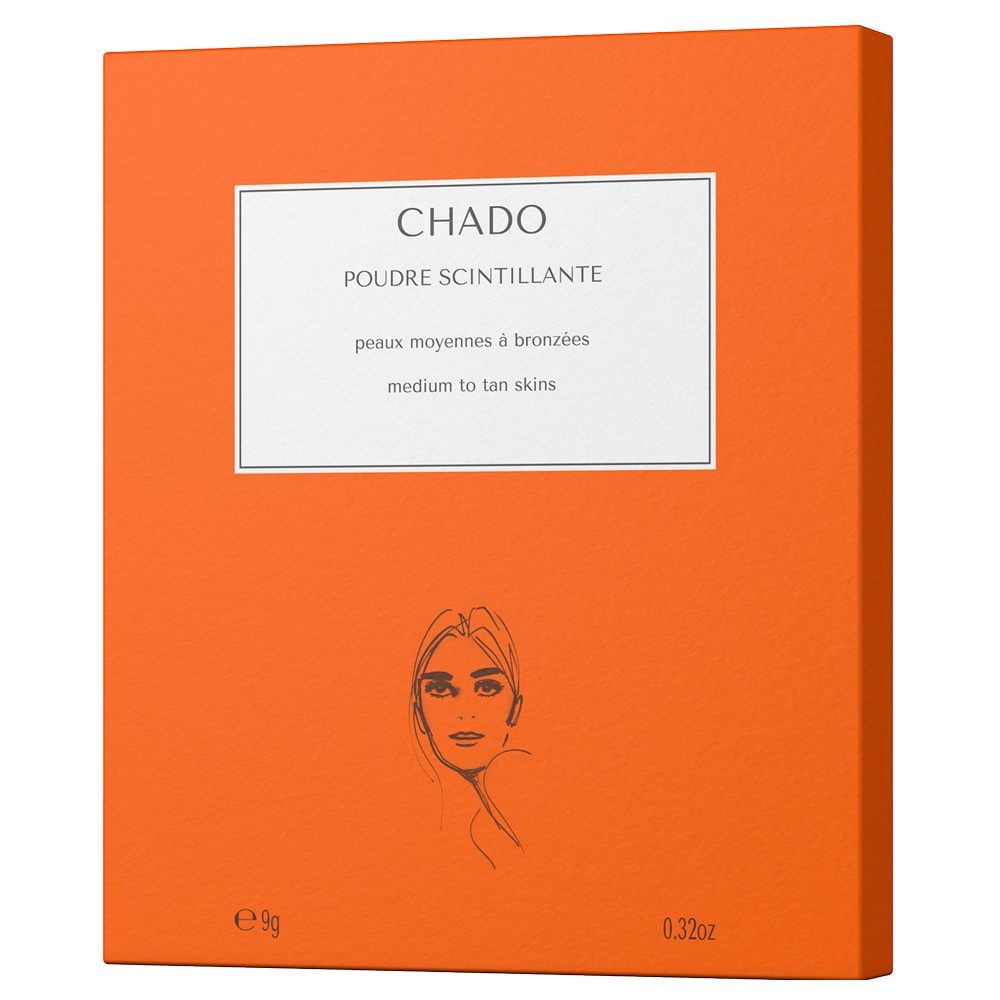 CHADO Poudre Scintillante - peaux bronzées Recharge pour palette de maquillage multifonctions