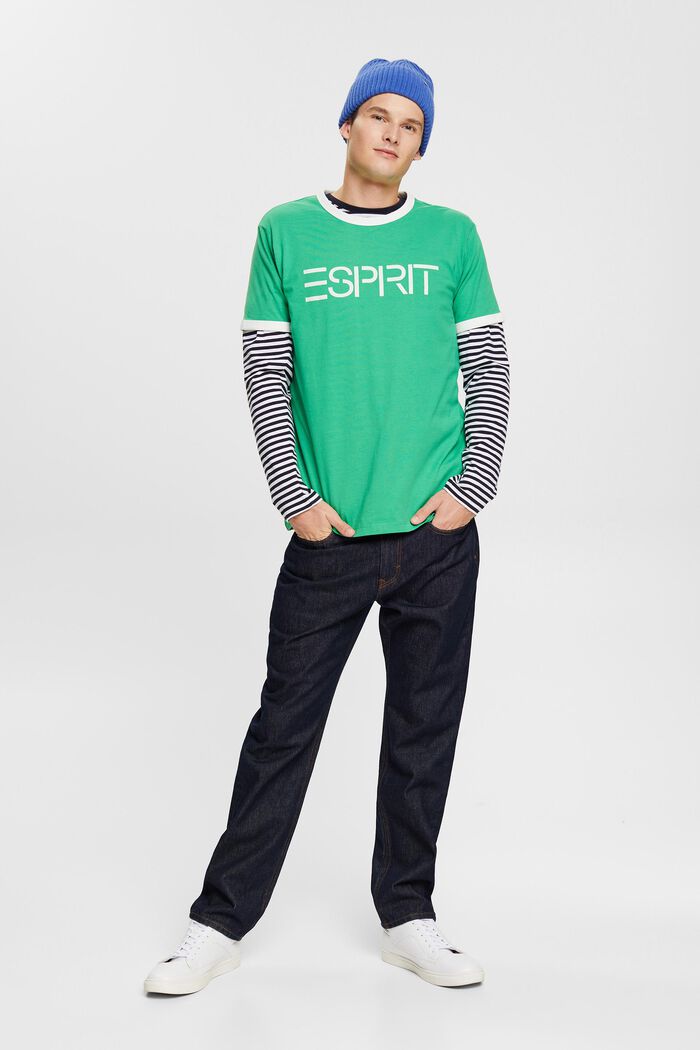 Jeans mit geradem Bein und mittlerer Bundhöhe