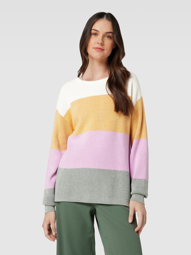 Strickpullover mit Allover-Muster in messing