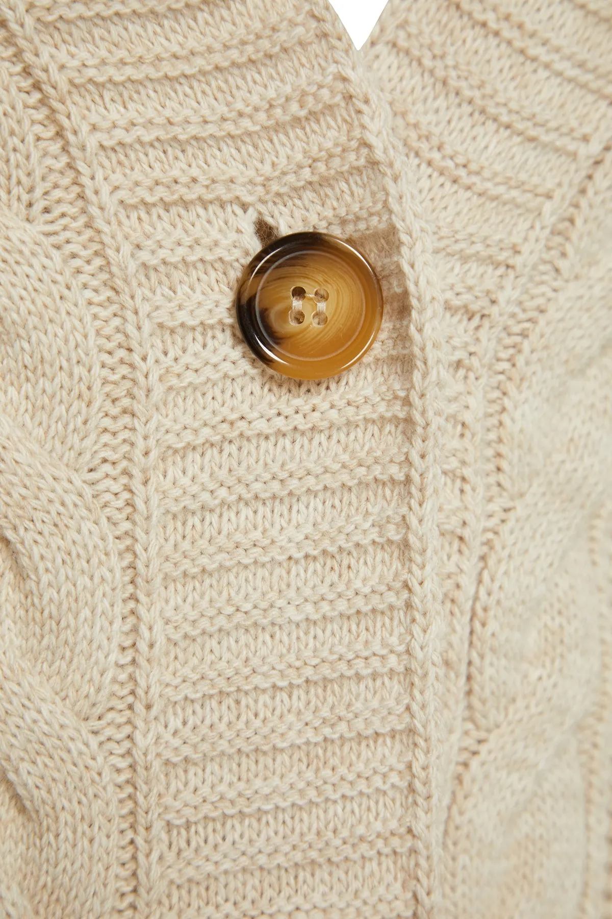 Trendyol Modest  Stone Hair Geflochtene Strickjacke mit lockerem Schnitt TCTAW22TH0002