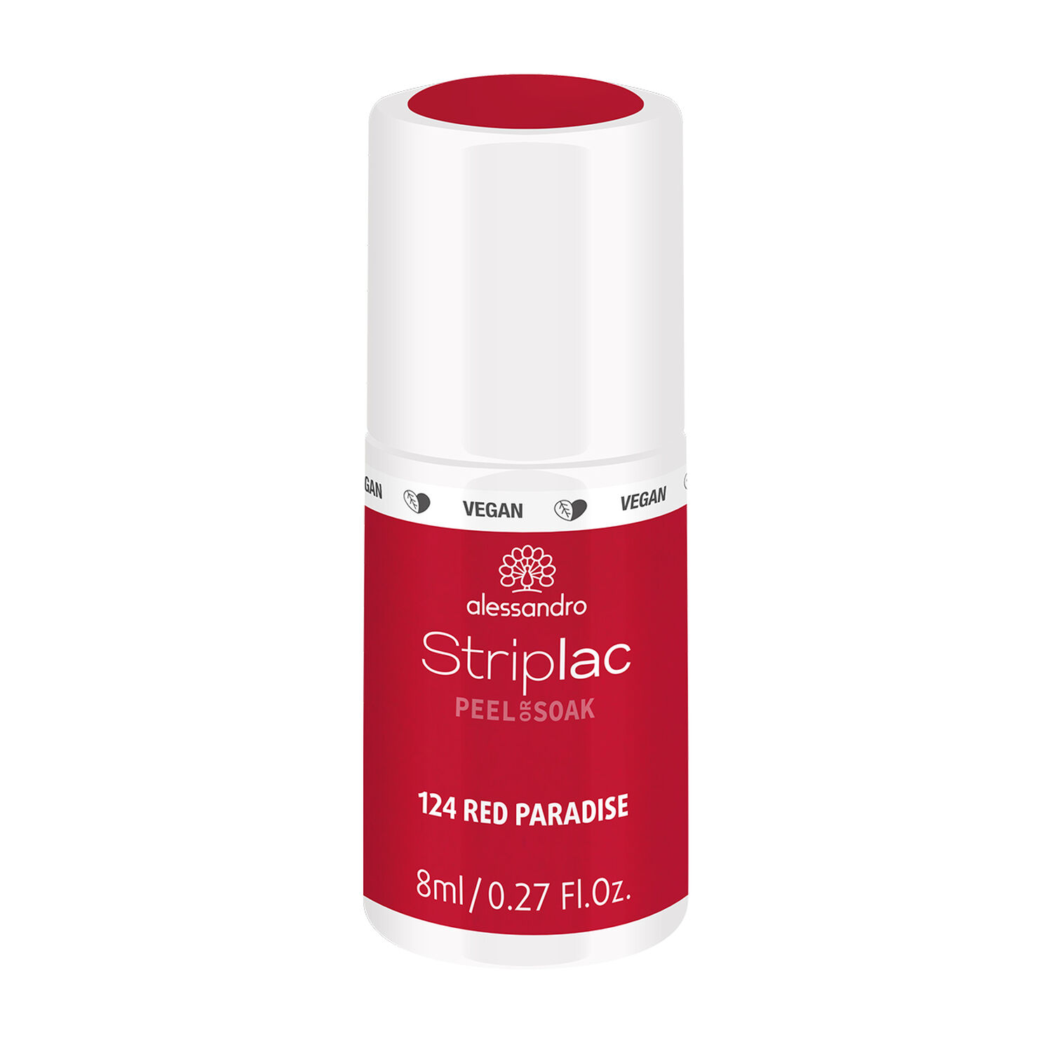 Alessandro Striplac Peel or Soak Vernis Semi-permanent - 124 Red Paradise