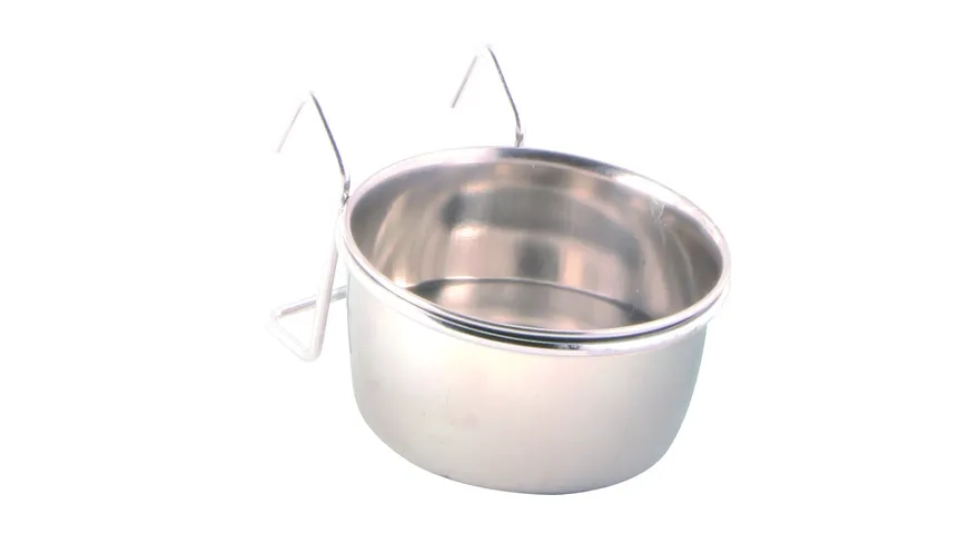 Trixie Vogelnapf Bird Napf Edelstahl mit Halter 150ml/ø 7cm