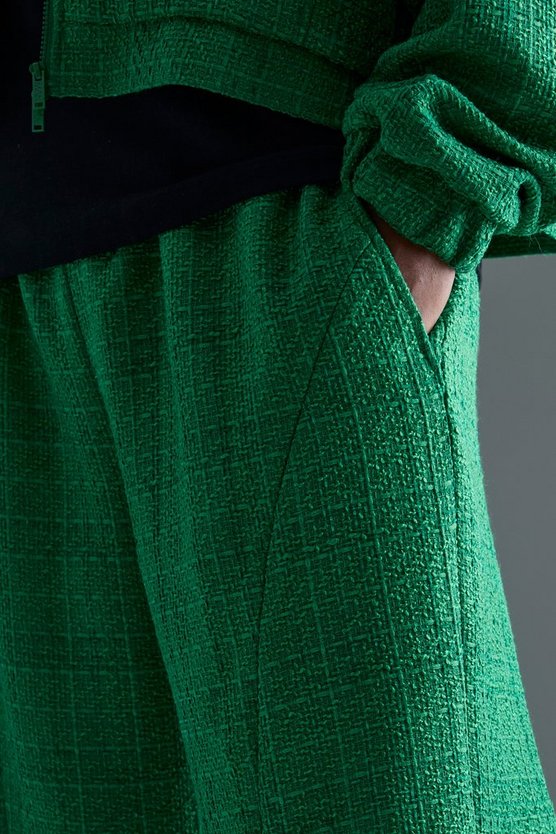 Plus Bouclee Jogginghose mit weitem Bein