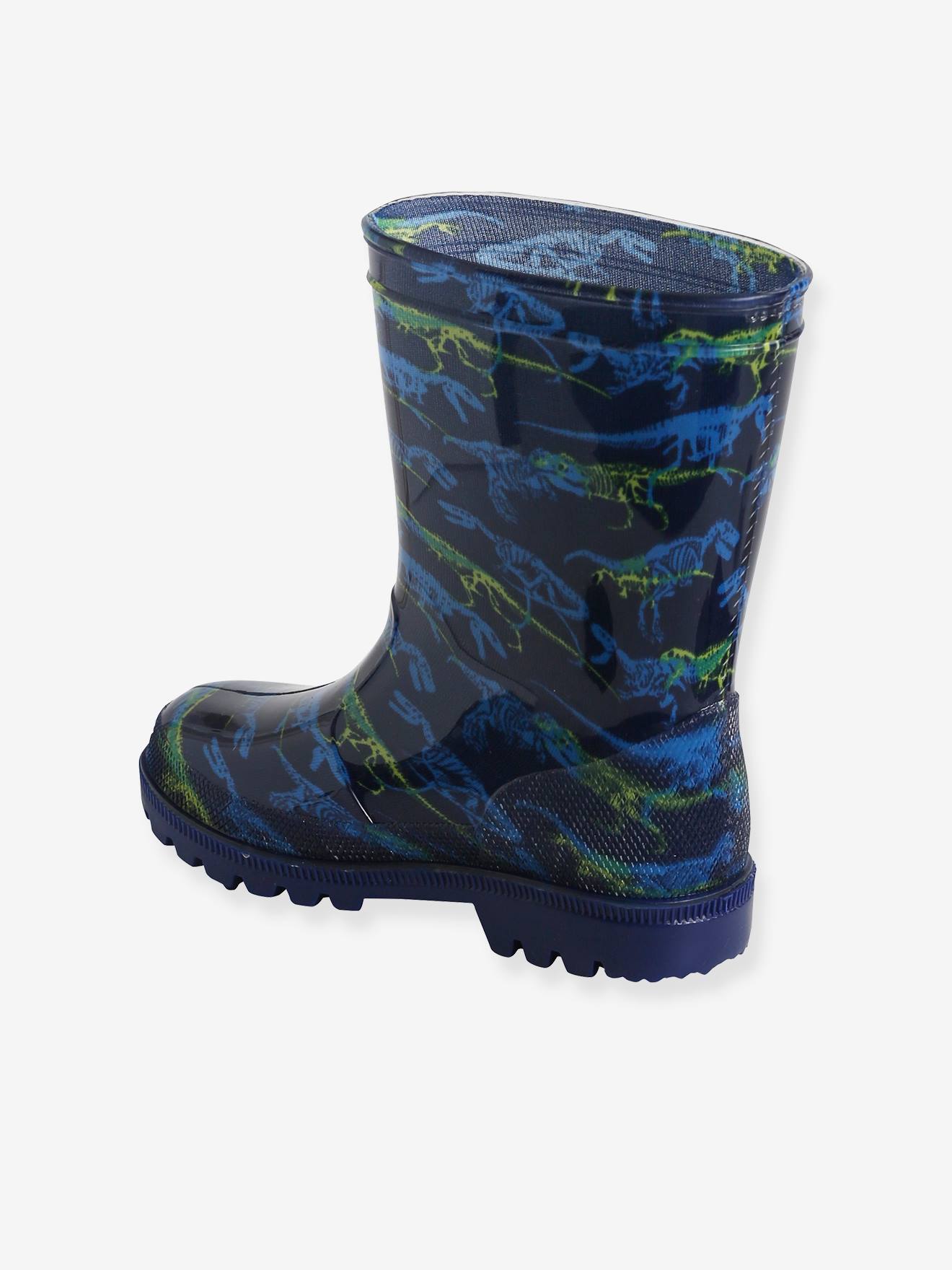 Bottes de pluie imprimées enfant bleu imprimé