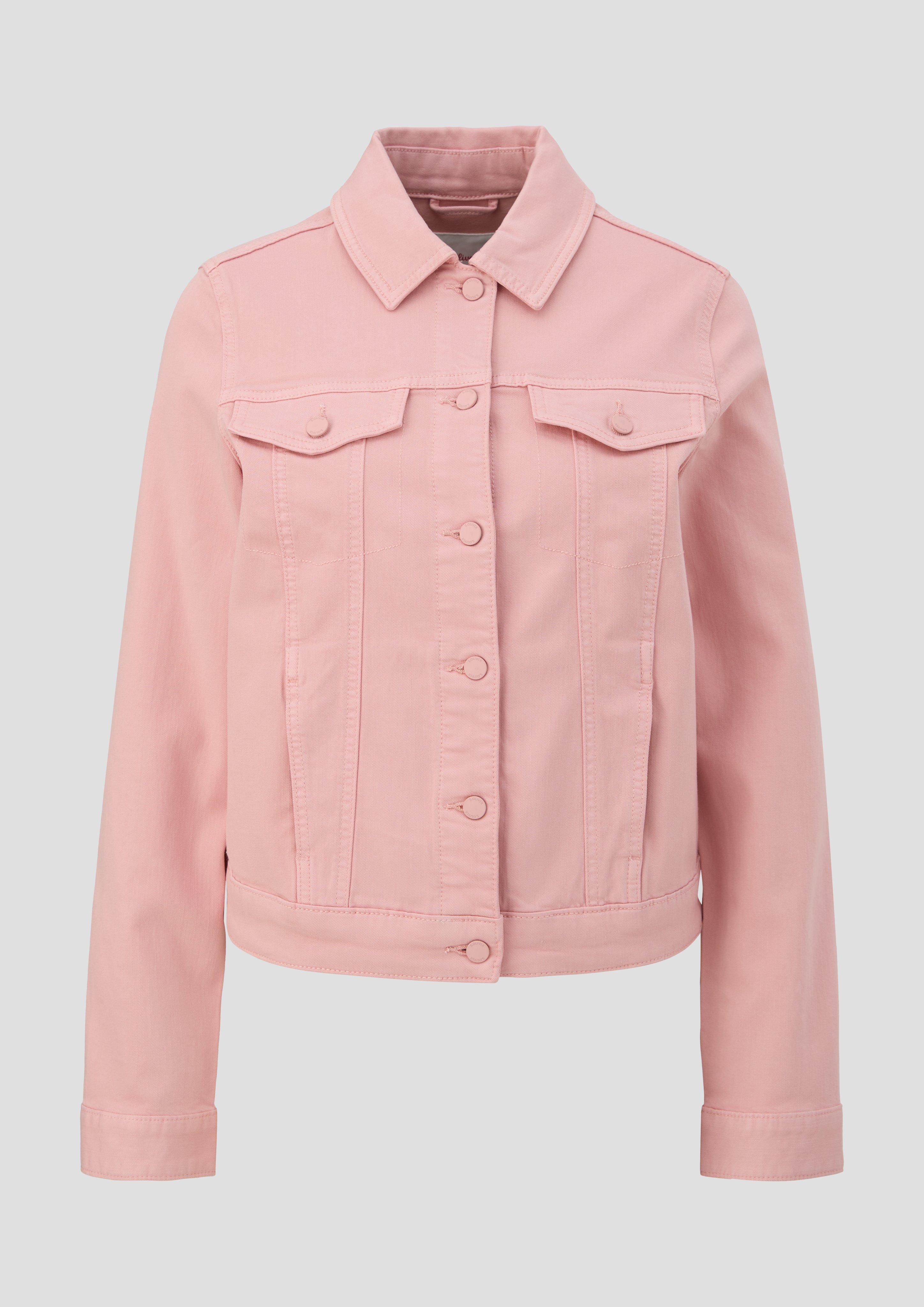 Kurze Jeansjacke mit angedeuteten Brusttaschen  2151478-42Z8