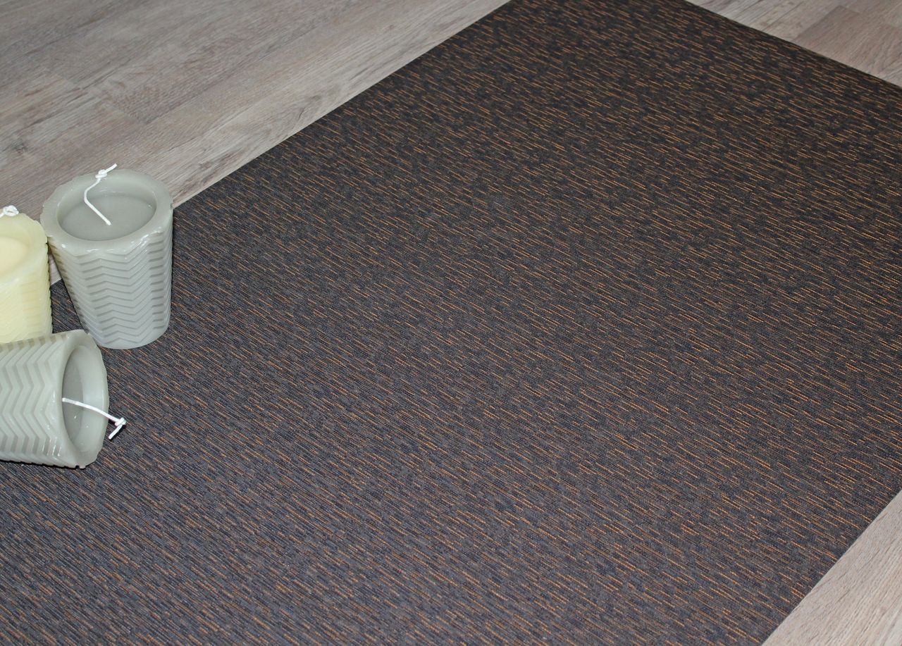 Schütte Peyer Syntex Mira Jacquard Teppich Uni Farbe Mocca 80 x 200 cm