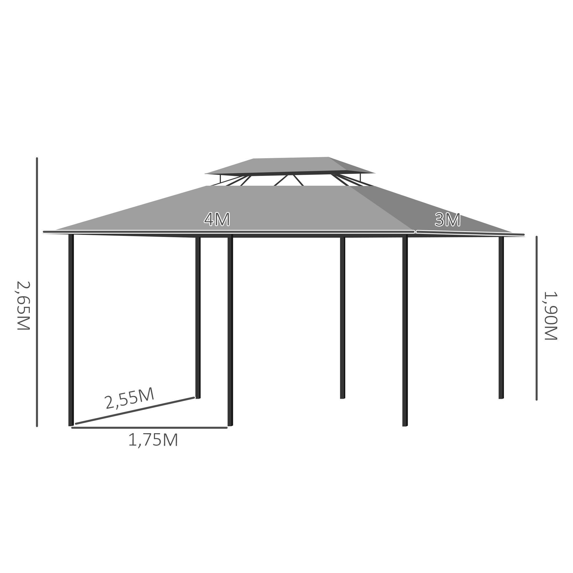 Outsunny Pavillon Pavillon