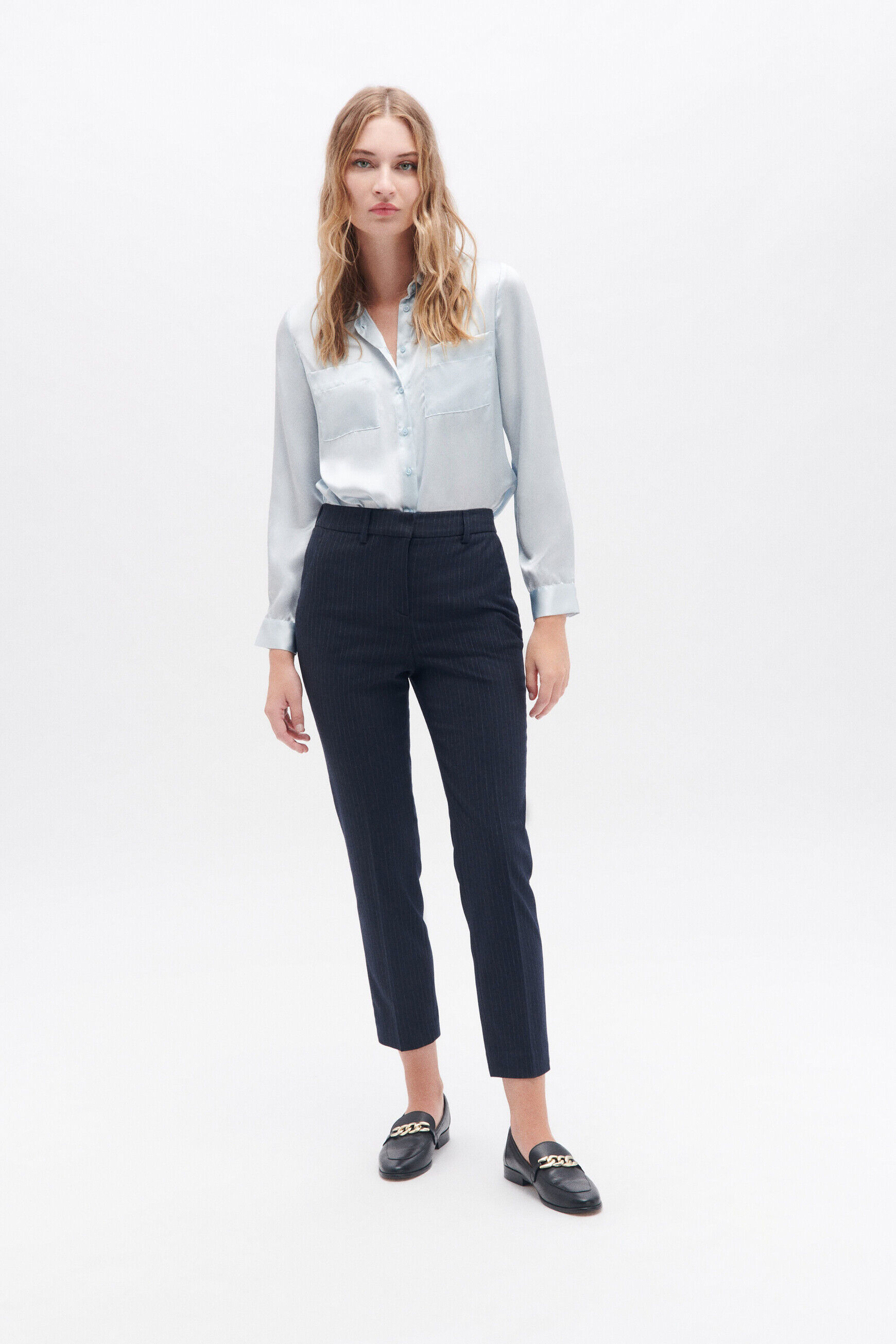 Pantalon psidiko4 bleu marine femme