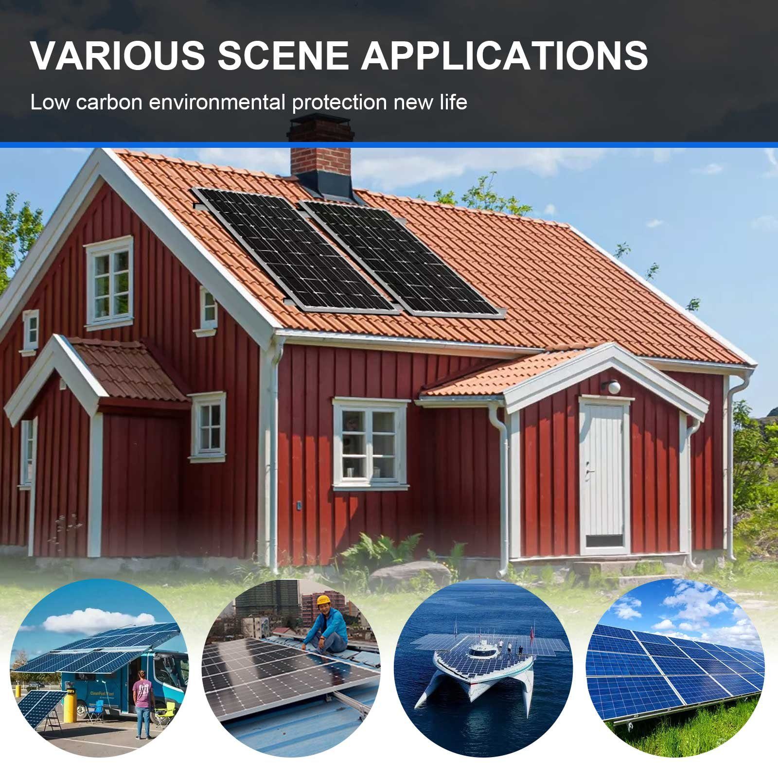 GLIESE Solarmodul 100W 12V Solarpanel Monokristallin Solarmodual, (1-St), fur Wohnmobile