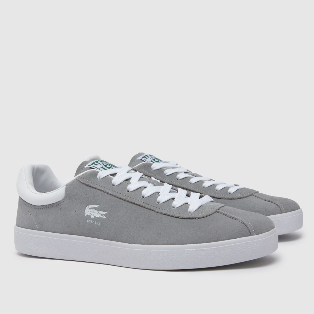 Lacoste – Baseshot-sneakers i vitt och grått