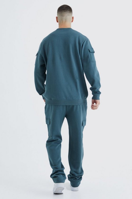Tall Sweatshirt-Trainingsanzug mit Cargo-Taschen