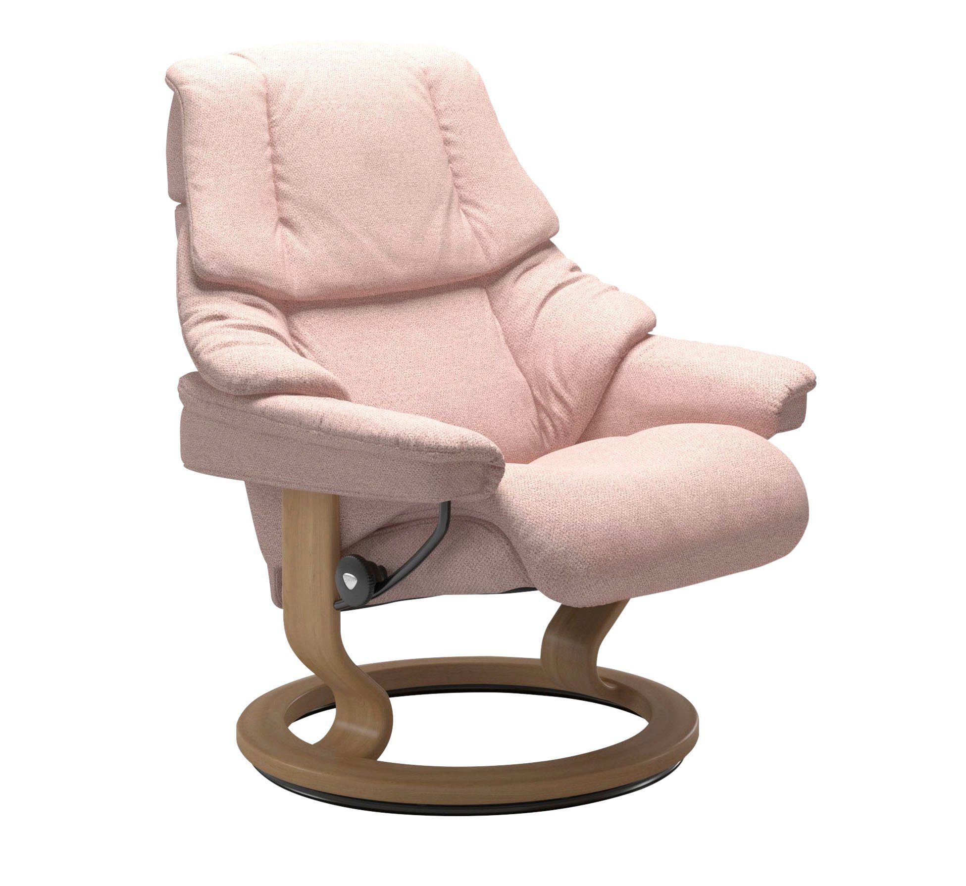 Stressless® Relaxsessel Reno (Set, Relaxsessel mit Hocker), mit Hocker, mit Classic Base, Größe S, M & L, Gestell Eiche