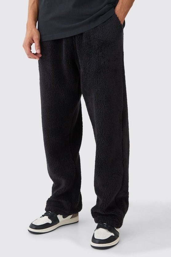 Einfache Oversize Borg-Jogginghose