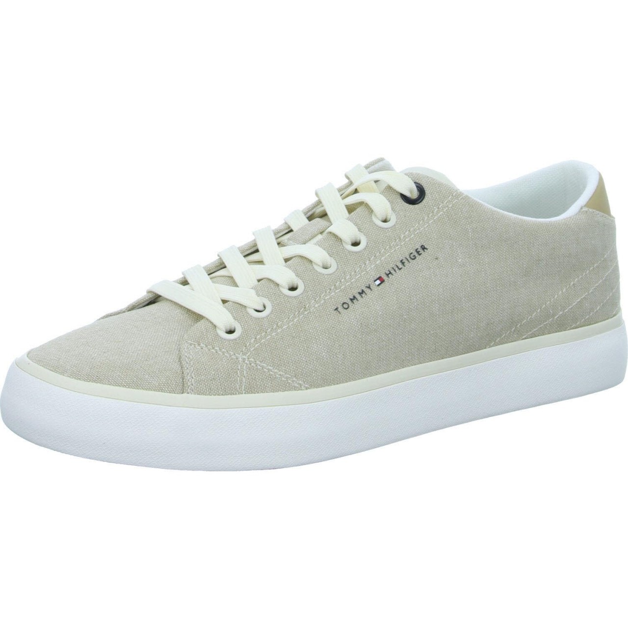 TOMMY HILFIGER Freizeit Schnürer beige TH HI VULC LOW CHAMBRAY