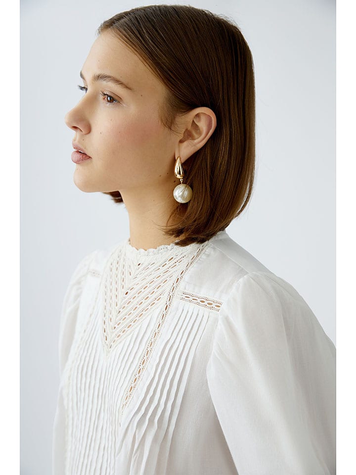 Oui Bluse in Weiß günstig kaufen