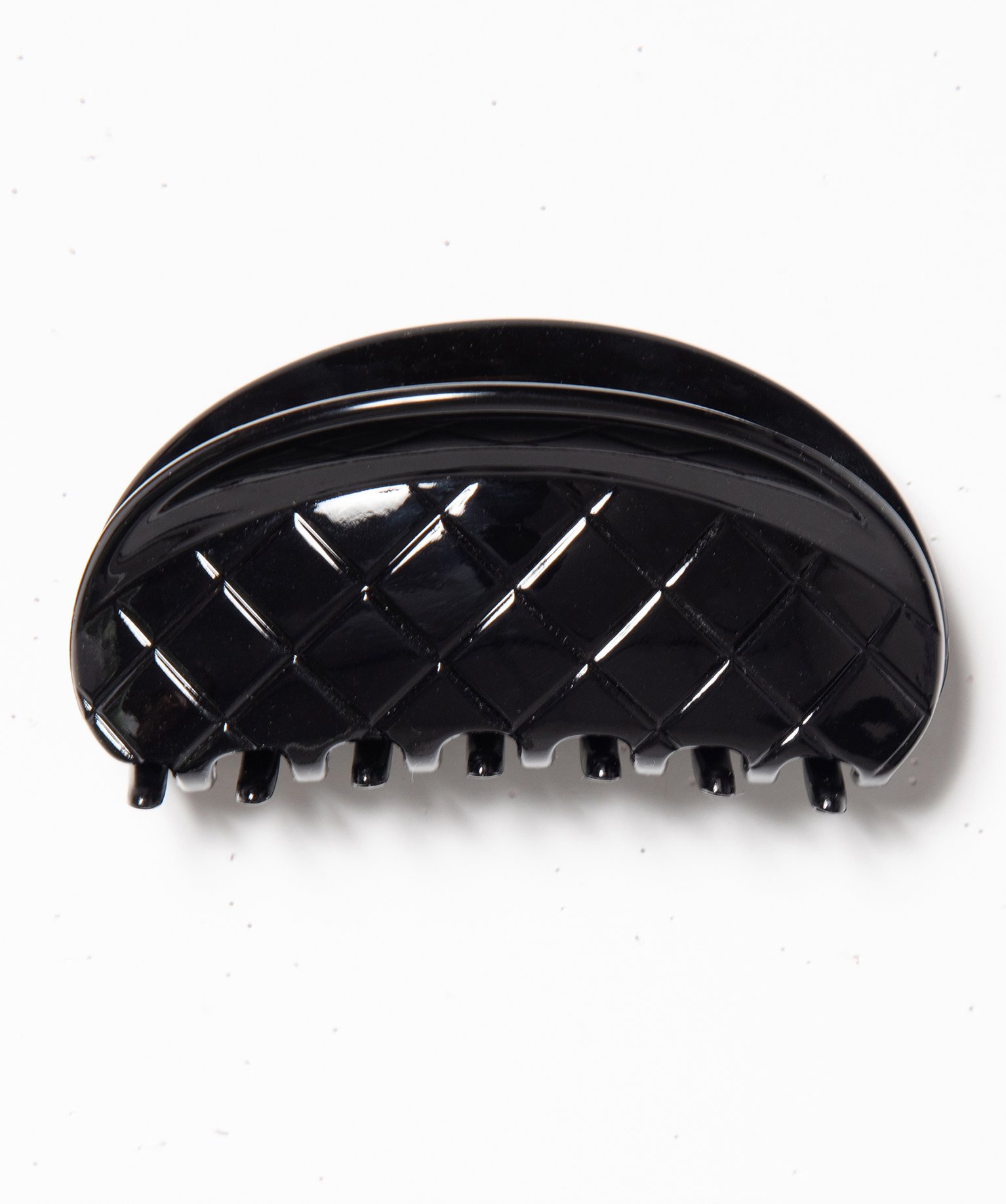 Pince crabe femme pour les cheveux aspect matelassé noir | GEMO