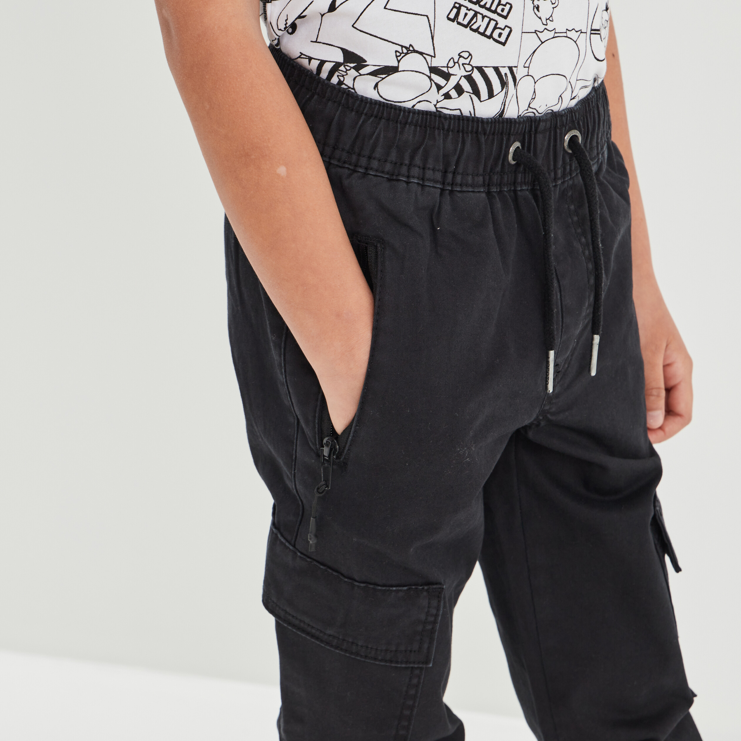Pantalon battle Liberto noir garçon | La Halle