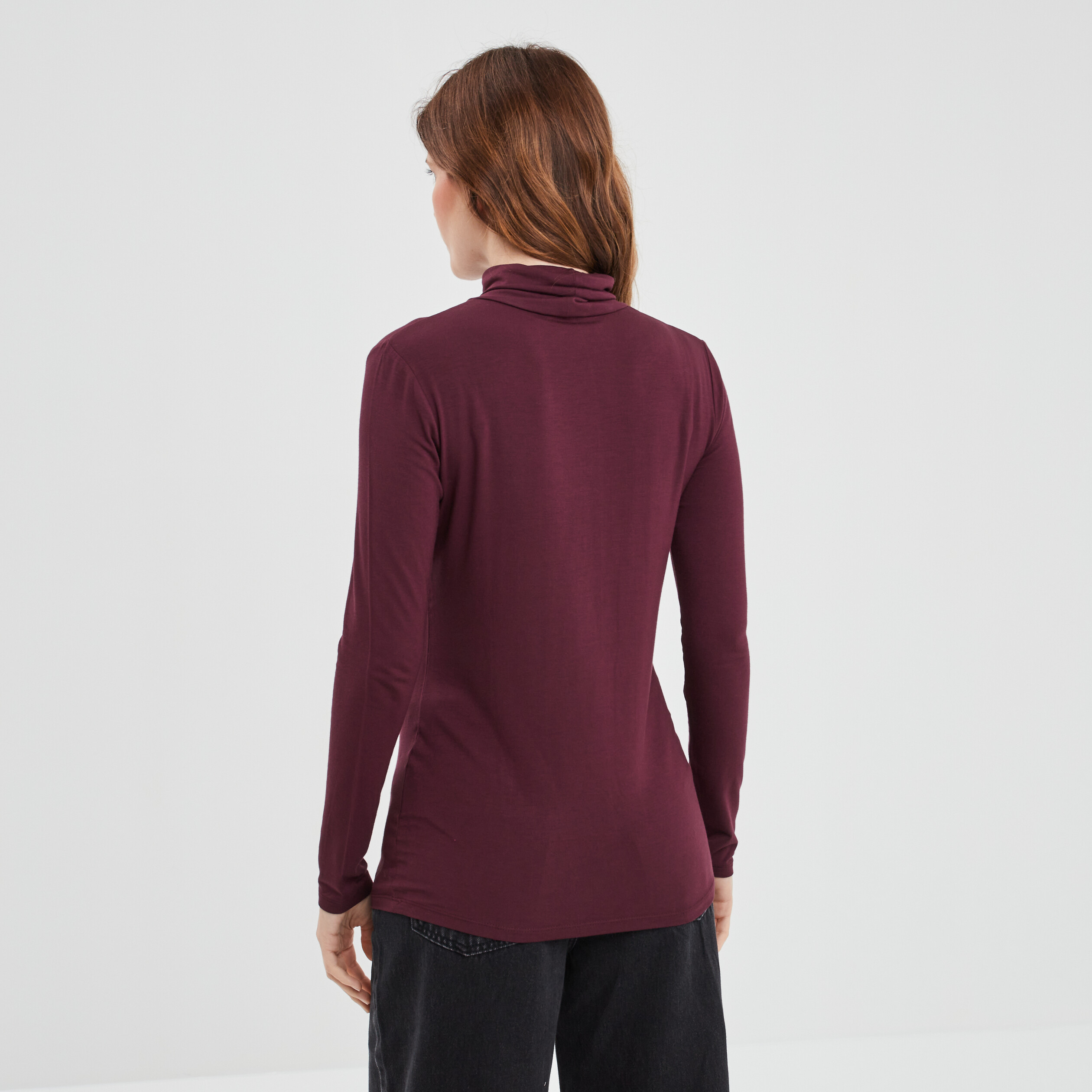 T-shirt manches longues prune femme | La Halle