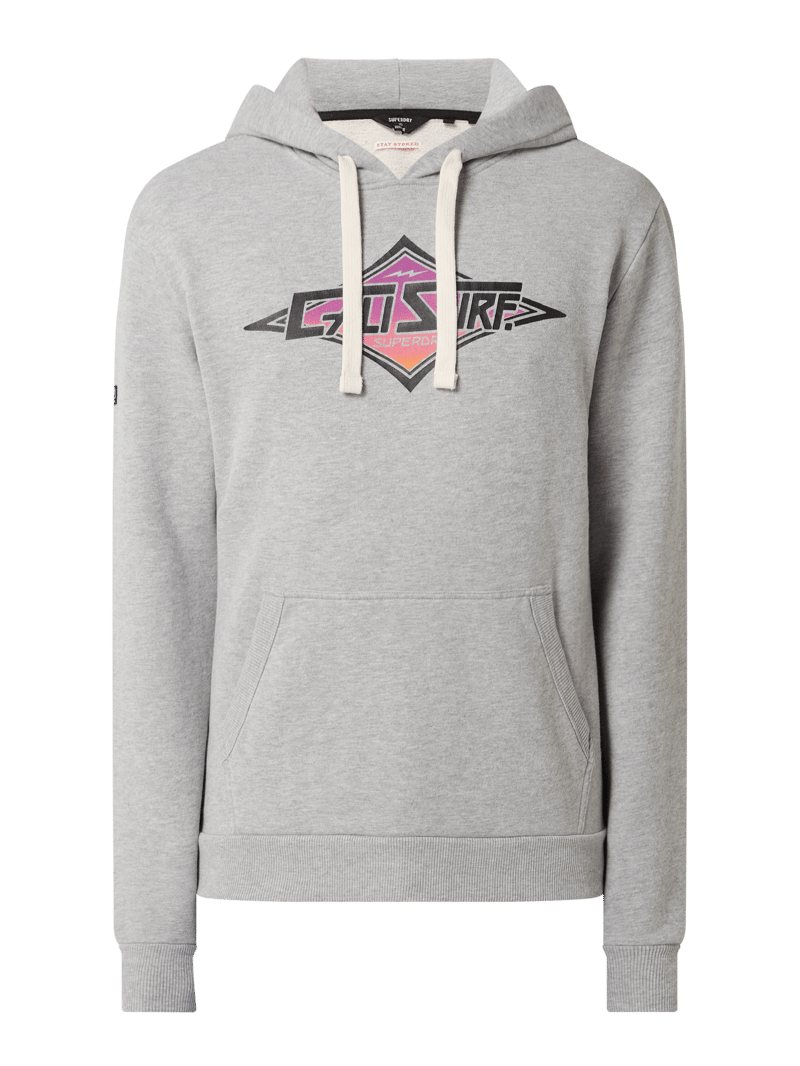 Hoodie aus Baumwolle in hellgrau