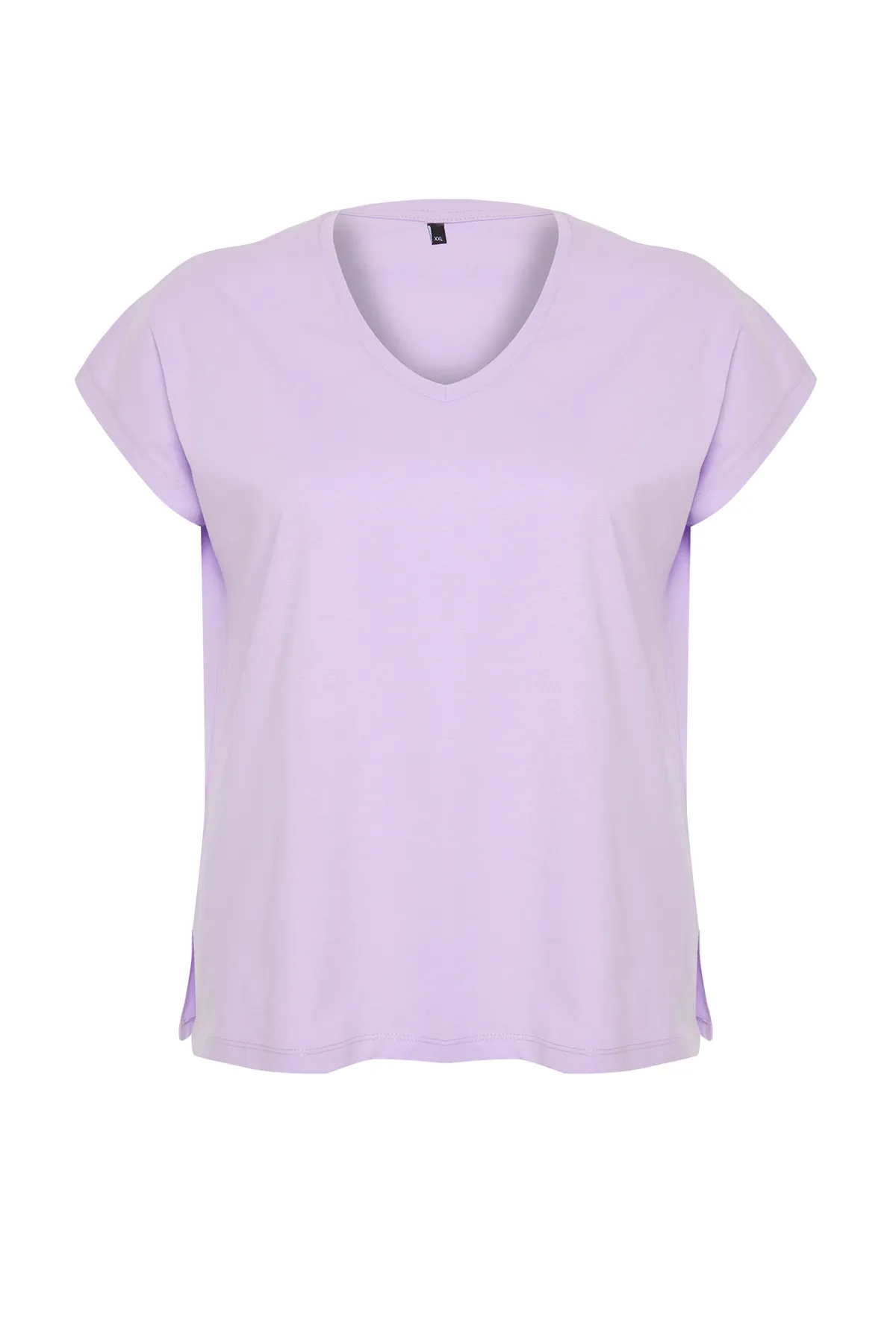 Trendyol Curve  Große Größen in T-Shirt - Lila - Boyfriend