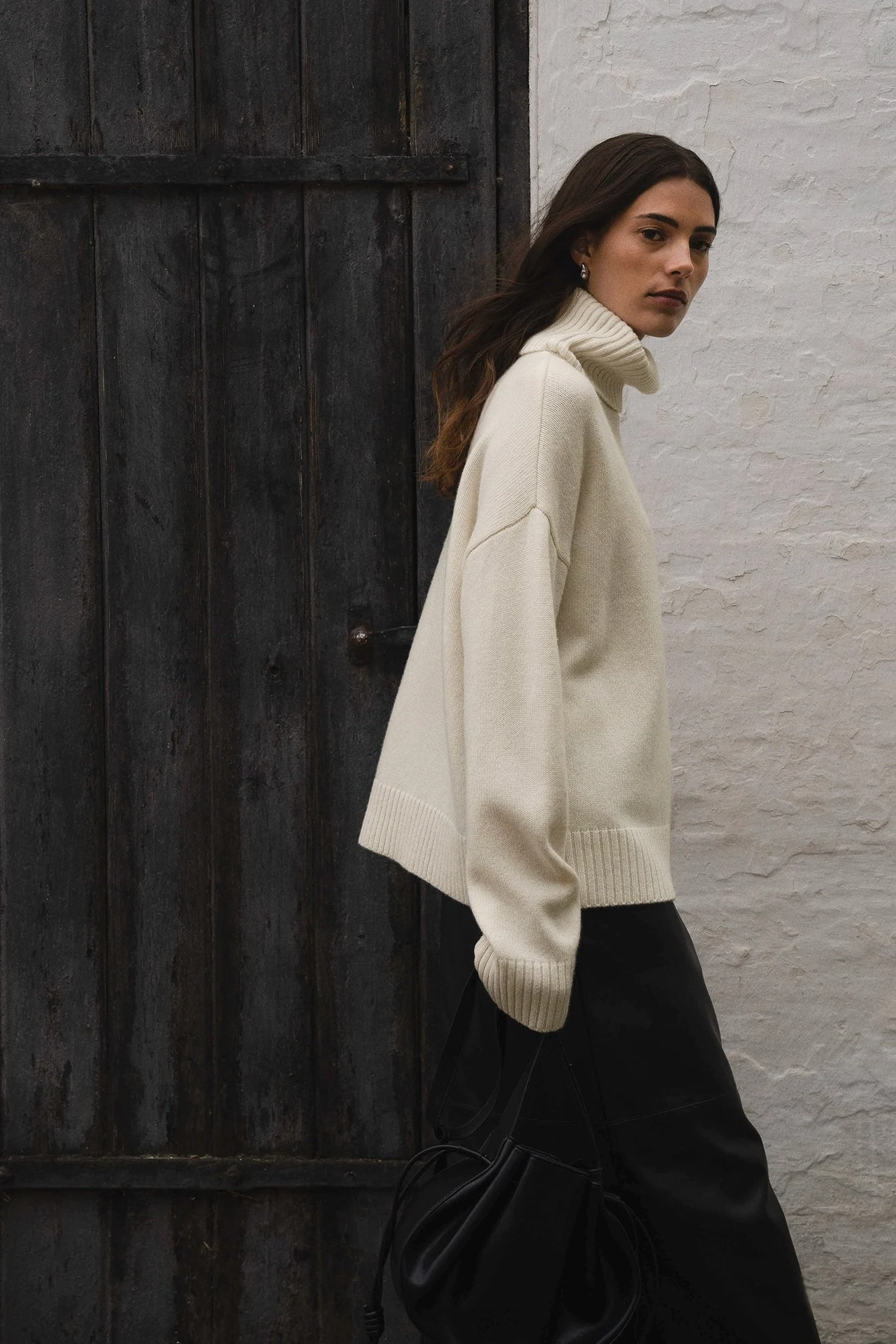 Rollkragenpullover aus Wolle