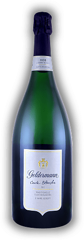 Geldermann Carte Blanche 1,5 Liter Magnum Geldermann Carte Blanche 1,5 Liter Magnum Klare goldene Farbe, feinperlig, körperreich, zart und trocken. 1,5	 Liter - Vol 12,0%