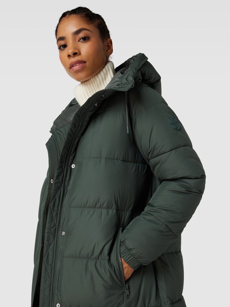 Steppjacke mit seitlichen Reißverschlusstaschen in bottle