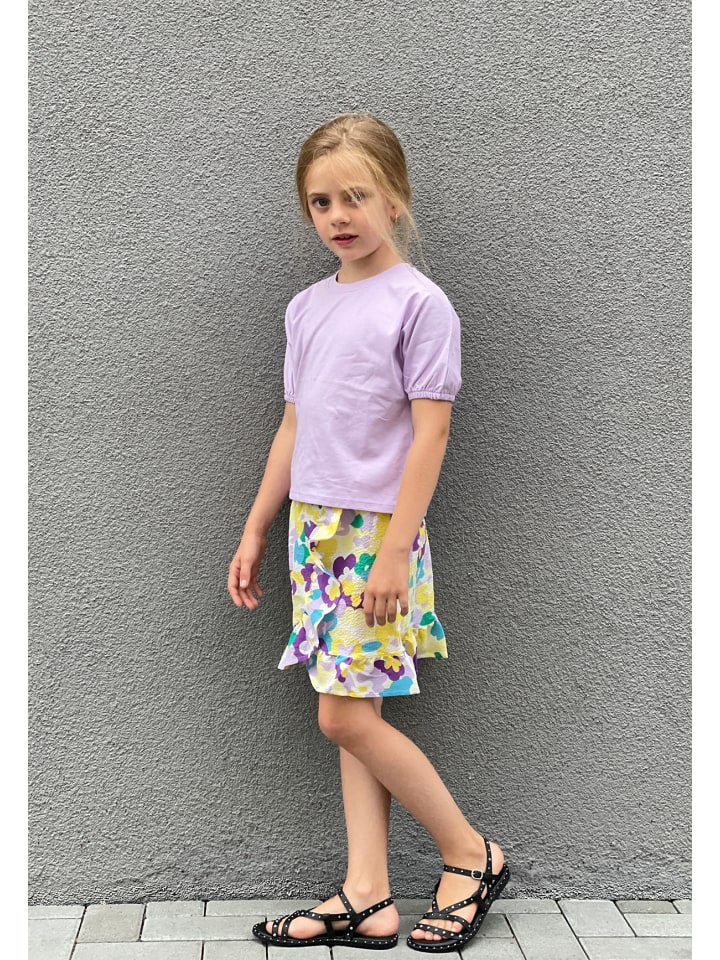 name it Knielanger Blumen Rock Chiffon mit verstellbarem Bund NKFHIMLA in Lila günstig kaufen