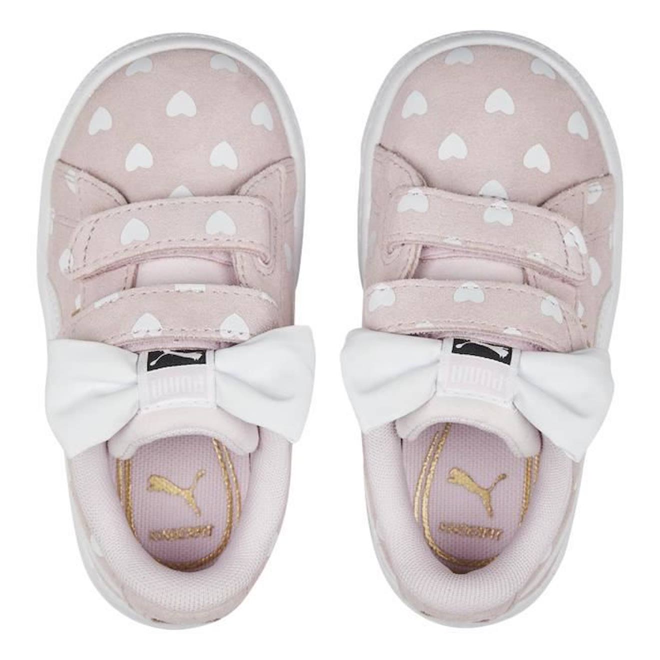 Basket Cuir Puma Enfant Suede Classic Lf Re-Bow VInf rose