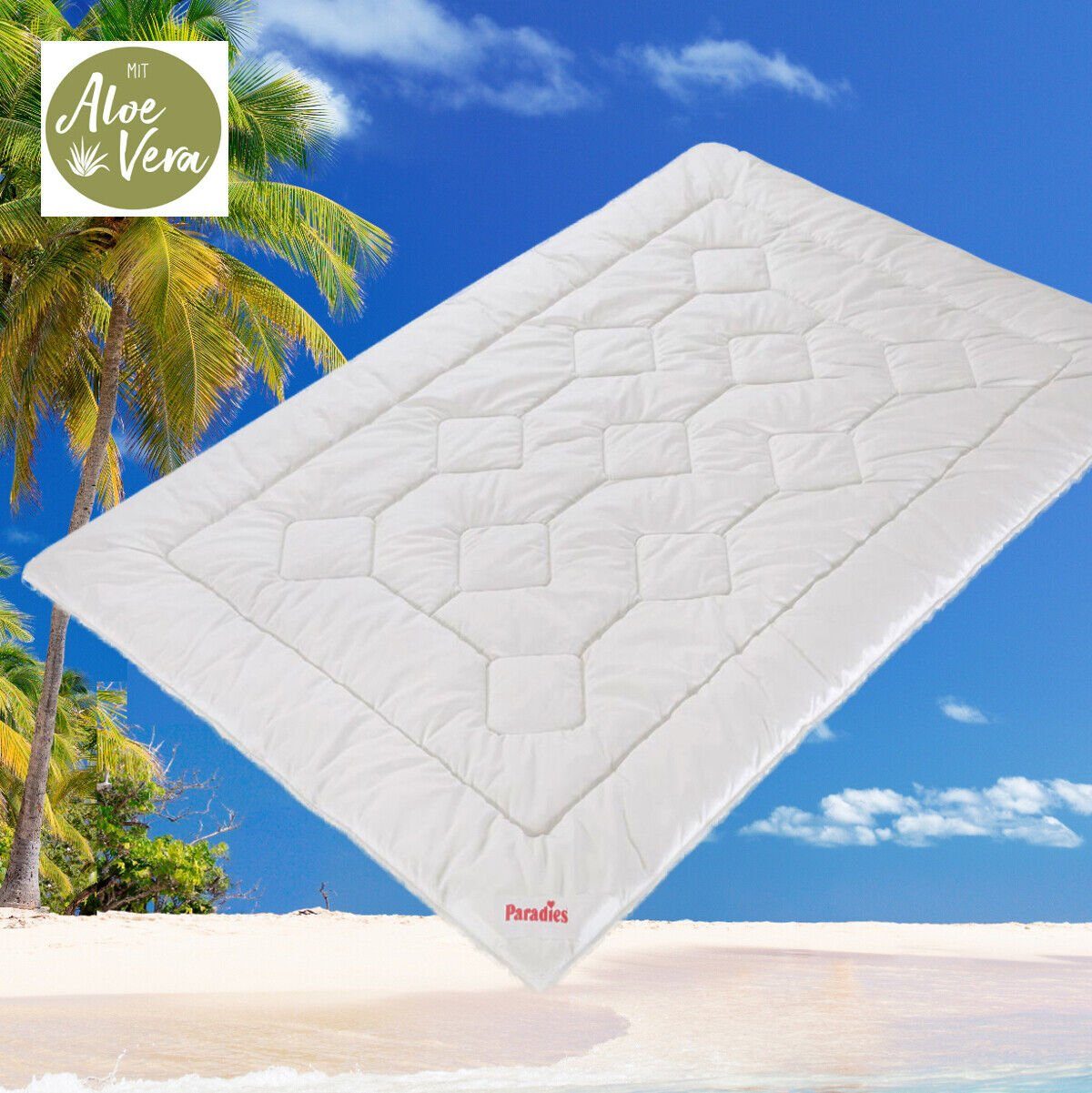 Sommerbettdecke, Paradies Fill Sommerbett Halia Sommer Bettdecke Sommerdecke 135x200, Paradies, Füllung: Paradies Fill Fasertechnologie für dauerhaft kuscheliges Volumen, 100% Polyester, Bezug: 100% Baumwolle, veredelt mit Aloe Vera, Klimaneutrale He