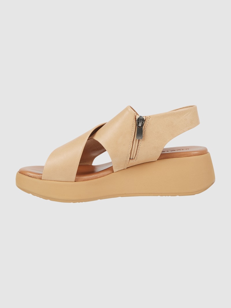 Sandalen aus Leder Modell 'Scissors' in camel