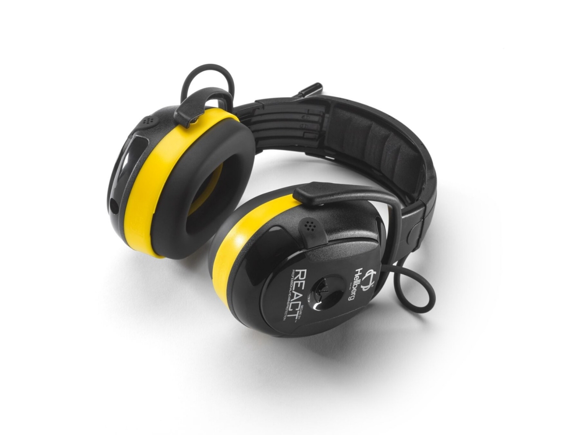 Hellberg 46002-001 SECURE 2H REACT Ωτοασπίδες με στήριγμα κεφαλής SNR 30dB με ραδιόφωνο AM/FM + LD