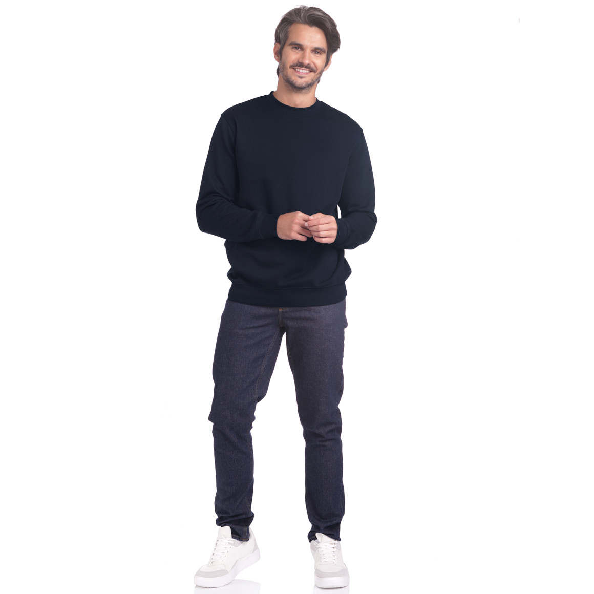 Herren Sweatshirt mit Rundhalsausschnitt