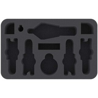 50mm Half-Size Schaumstoff für Dropfleet Commander - UCM Schlachtschiffe und Kreuzer + Dose für Schadensmarker