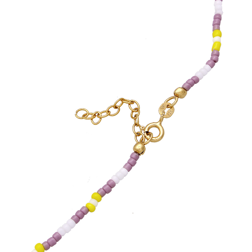 Elli Elli Collier Enfants Smiiley symbole perles Emoji avec perles d'eau douce en arge collier