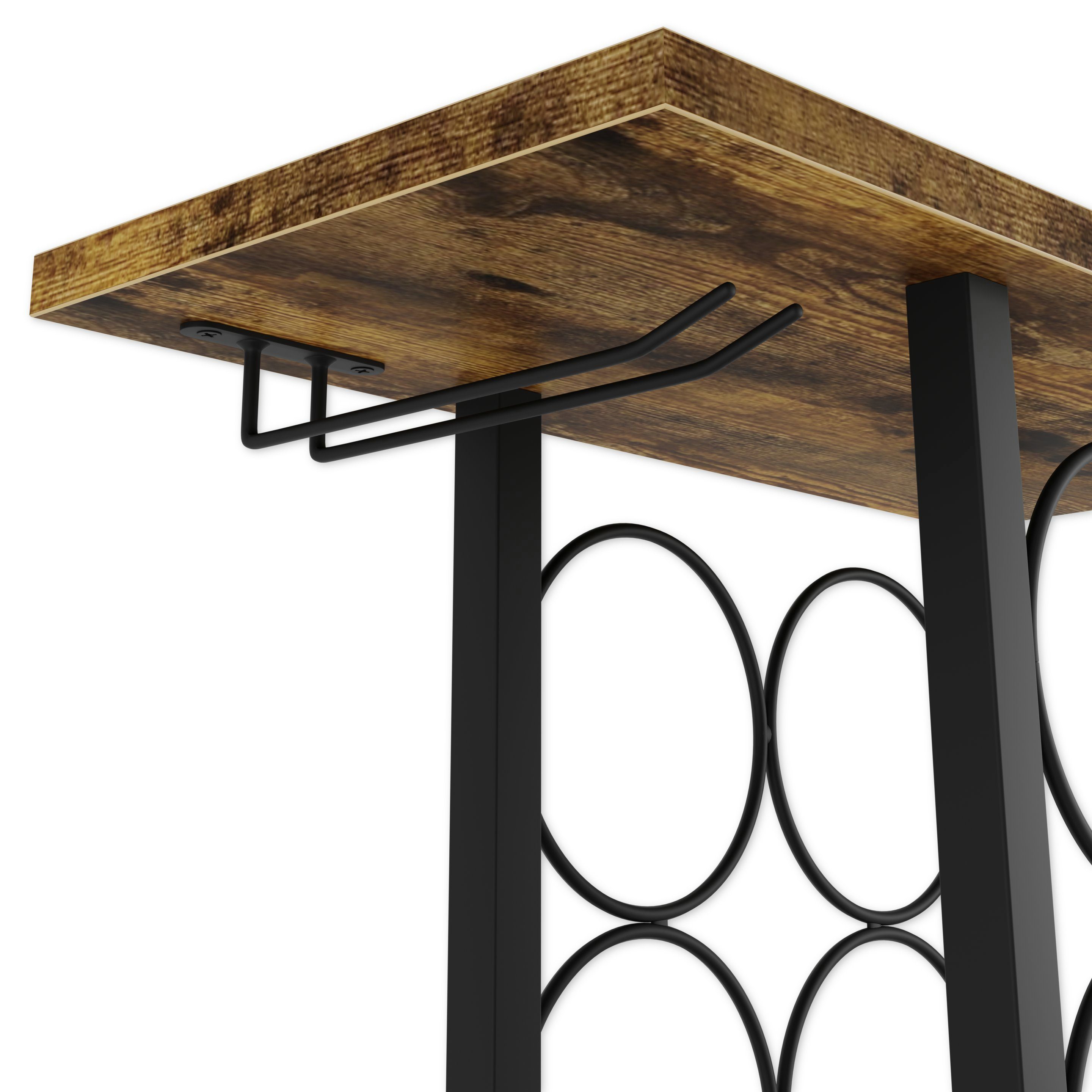Lenmar Weinregal Weinregal aus Metall, Flaschenregal, Regale, Flaschenhalter LOFT 2-6G