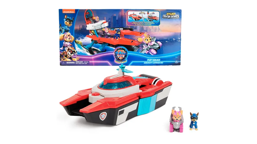 Spin Master - PAW Patrol: Der Mighty Kinofilm, Pup Squad Mini Marine Hauptquartier Spielset