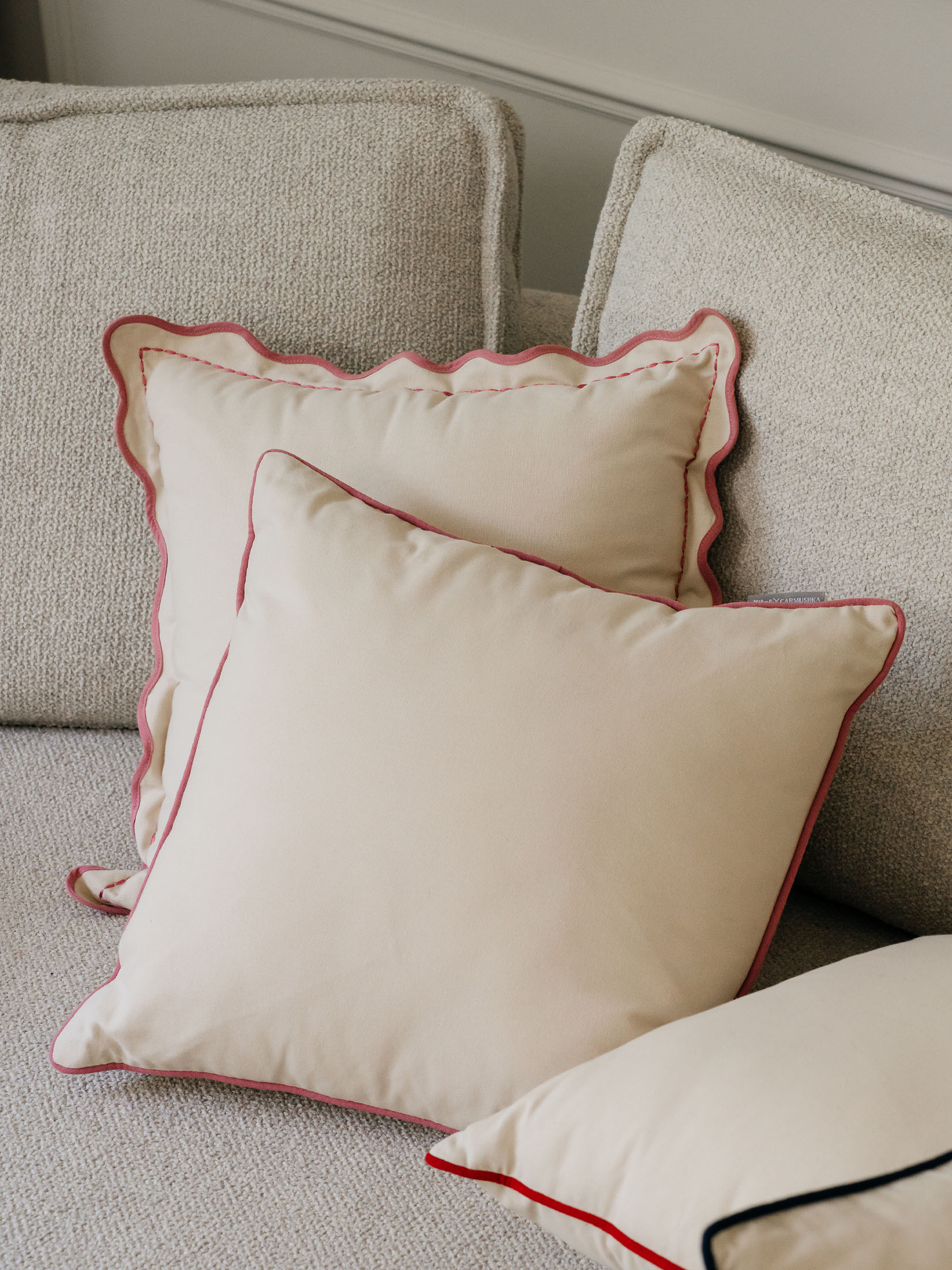 Nova Kissen, Creme/Pink