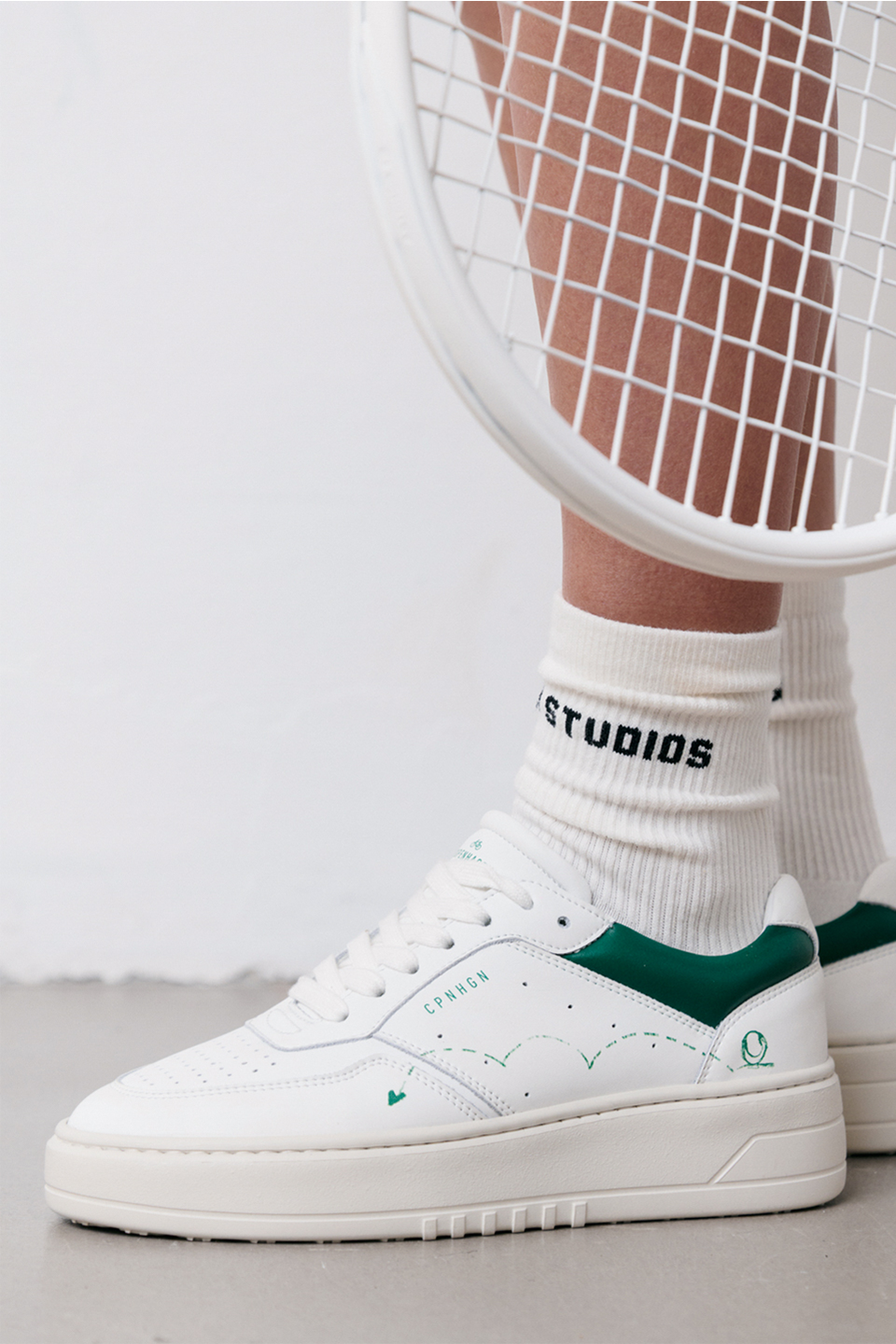 CPH LONDON - leather - white/green